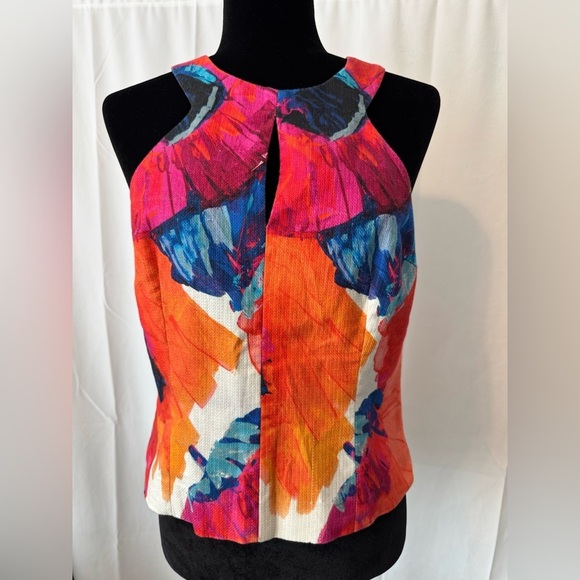Trina Turk Katy Poppy Floral Multi-Color Halter Top Women's Size Medium - Picture 1 of 10
